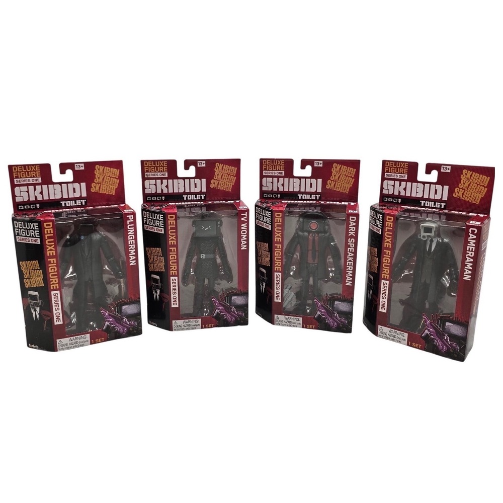 Skibidi Toilet Deluxe Figure Series 1 Set Plungerman TV Woman Speakerman New
